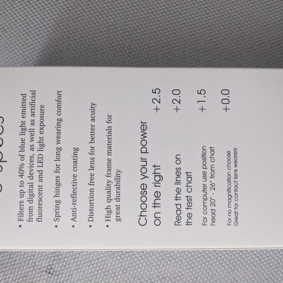 E-Spec Reading Glasses Matte Black +2.50 Strength . - Picture 4 of 4